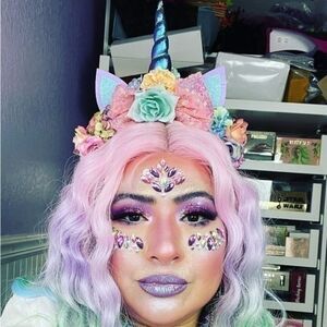 Adorable & colorful Hand-crafted Unicorn crown.
